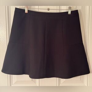 J. Crew Classic Black Crepe Fit & Flare Mini Skirt